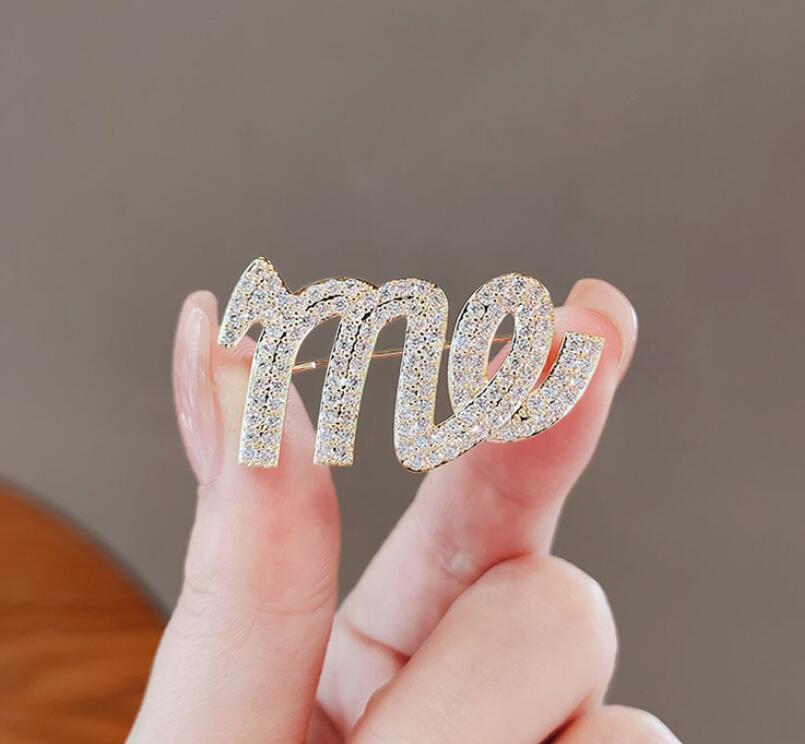 Letter ME Brooch