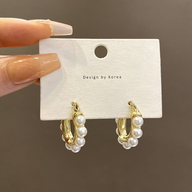 Vintage French U-shaped ear buckle earrings