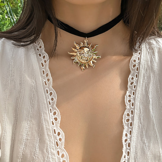 Sunflower Fleece Silk Necklace