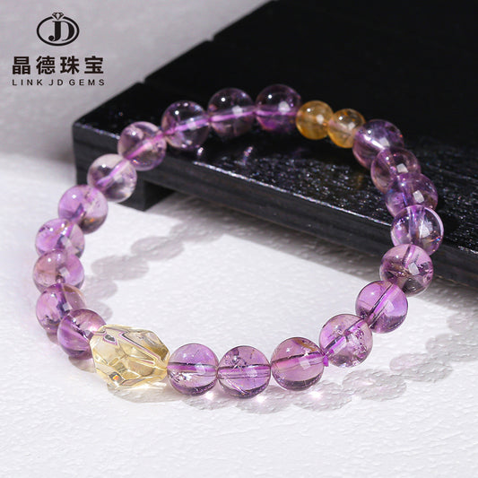 7A Natural Ice Transparent Amethyst Bracelet