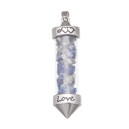 Crystal gravel wishing bottle colorful crystal pendant