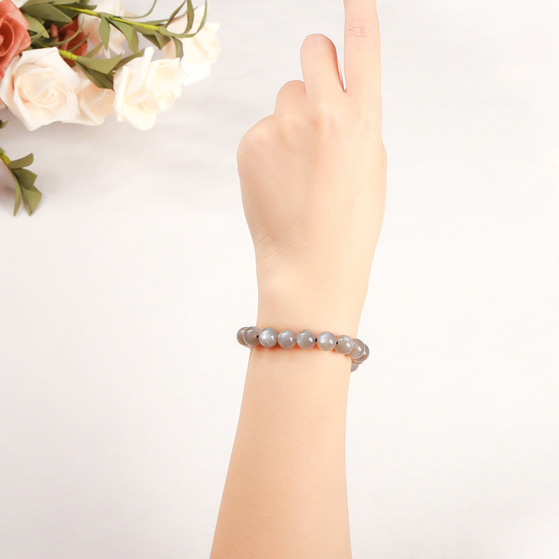 3A natural milk tea moonstone bracelet.