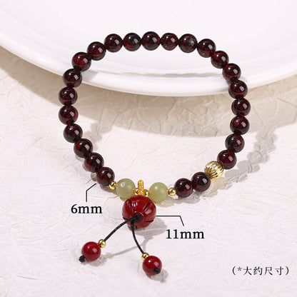 Natural burgundy garnet sapphire purple sand lotus bracelet