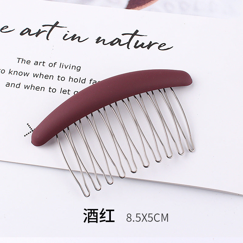 Frosted metal hair comb