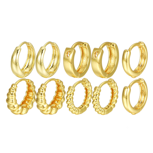 Spiral Twist Earring Set 5-Piece Set