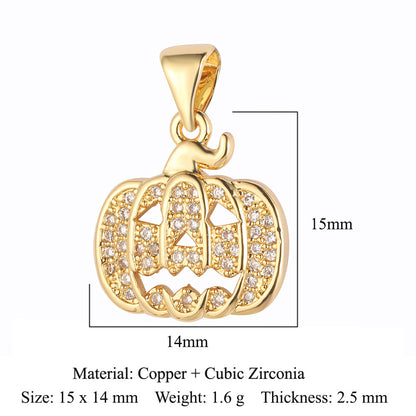 Feather wings tower copper zircon pendant