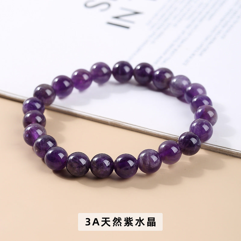 Natural amethyst bracelet single circle simple