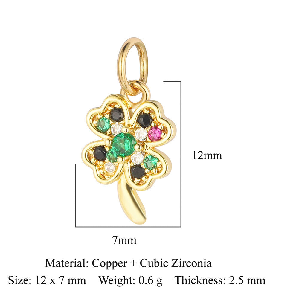 Lightning Cross Love Copper Zircon Pendant