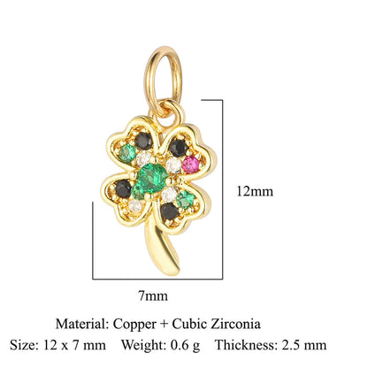 Lightning Cross Love Copper Zircon Pendant