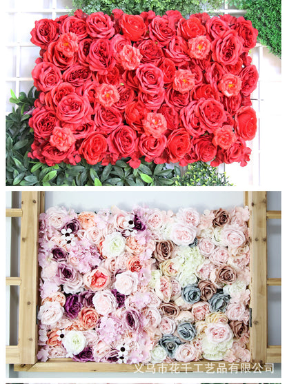 Artificial flower wedding background wall