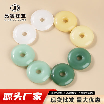 10-20Mm imitation jade glass safety buckle pendant