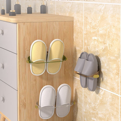 No-Drill Bathroom Slipper Rack