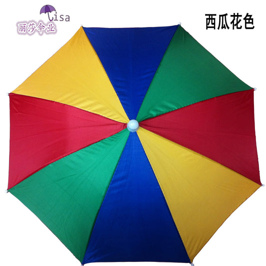 Silver-Coated Sun Protection Fishing Hat Umbrella