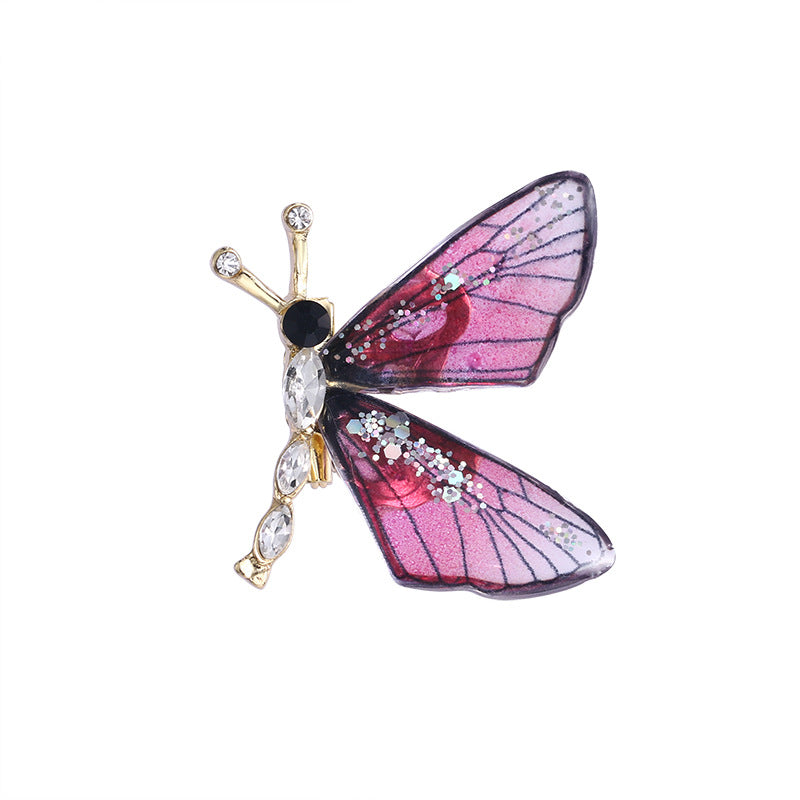 Dragonfly brooch acrylic transparent