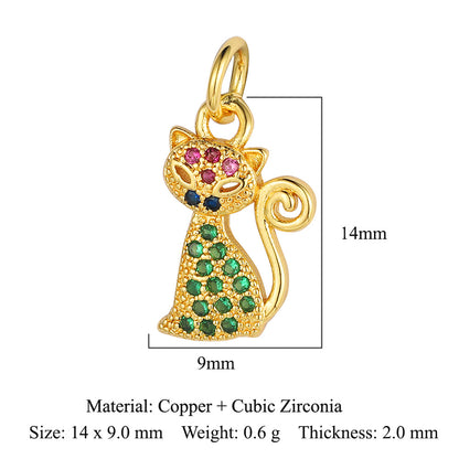 Butterfly Bee Elephant Copper Zircon Pendant