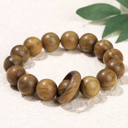 Green sandalwood running ring bracelet.