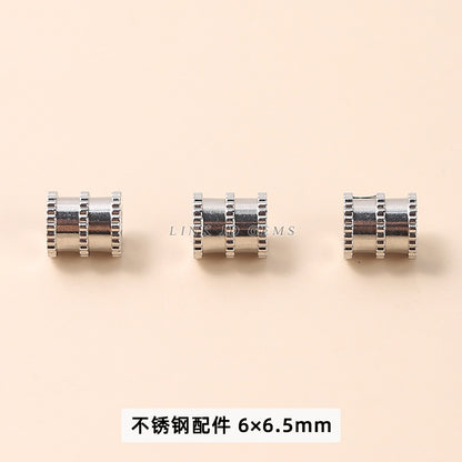 Stainless steel bead spacer tube bead round bead accessories