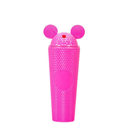 Mickey Durian Cup Diamond Plastic Straw Cup