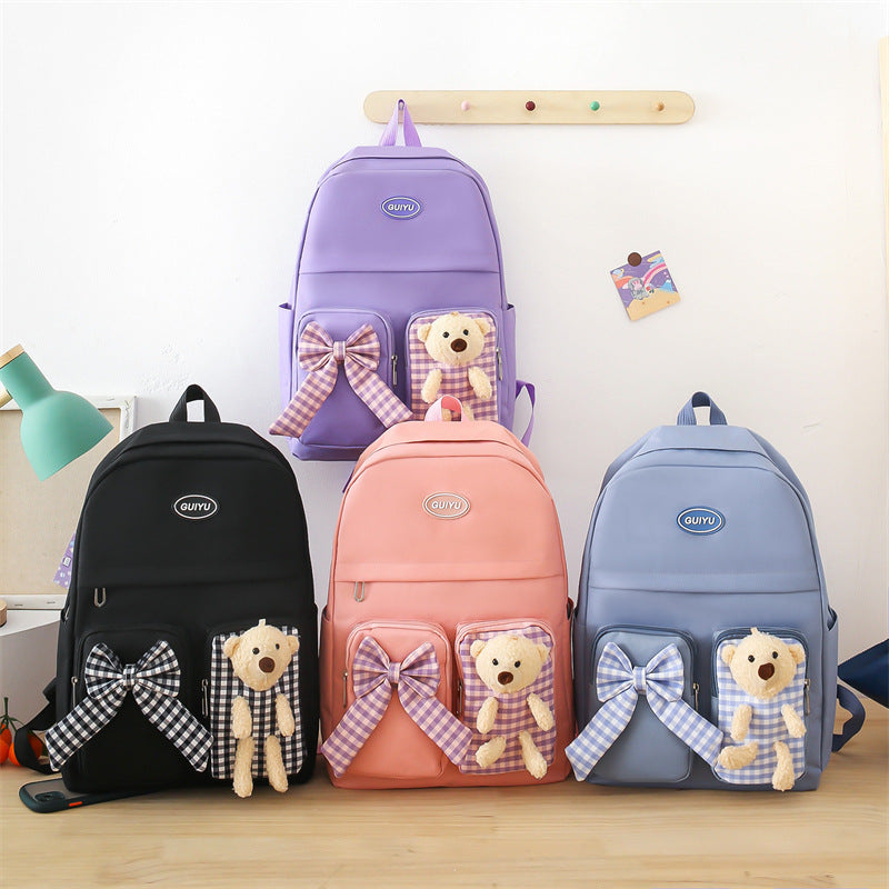 Cute Bear Girls Backpack