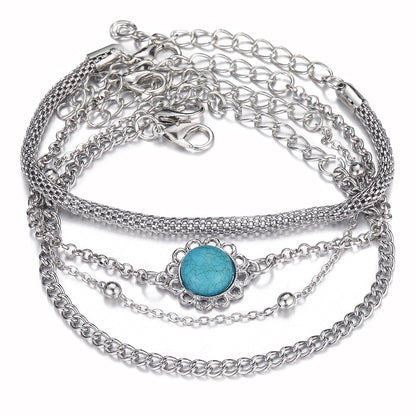 Thick alloy chain personalized bracelet set of 4