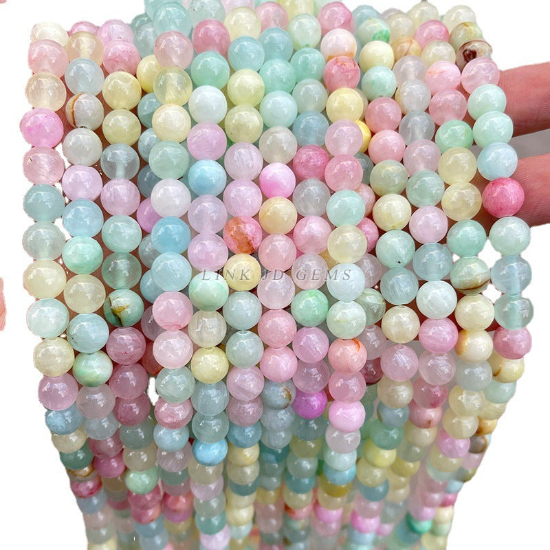 Colorful sapphire loose beads Afghan jade round beads