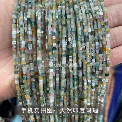 2Mm agate square loose beads