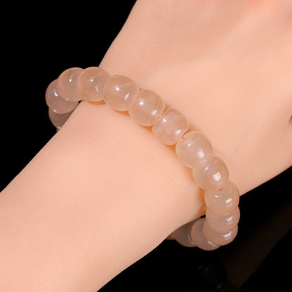 Natural Grapefruit Pink Afghan Jade Old Bead Bracelet