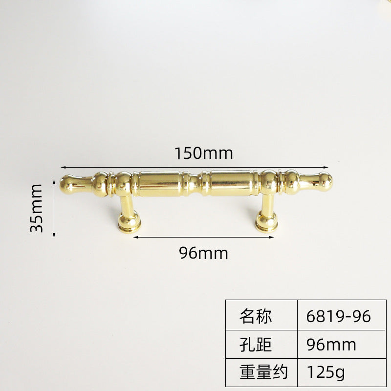 Wardrobe door brass handle