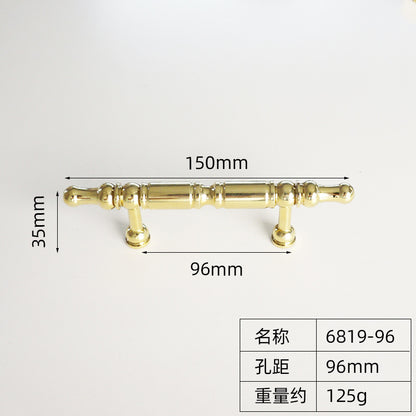 Wardrobe door brass handle