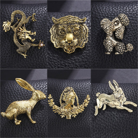 Chinese style metal brooch