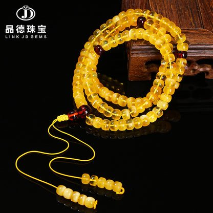 6 * 8Mm natural beeswax old bead beads