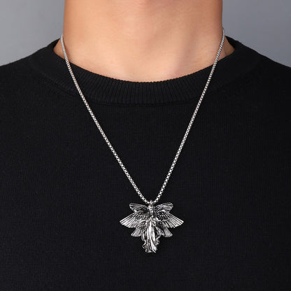 Cross titanium steel men's pendant necklace ins