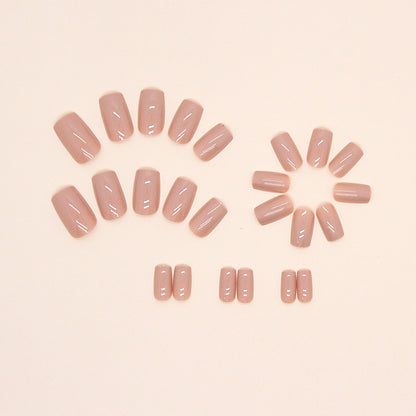 Nude Square Nails