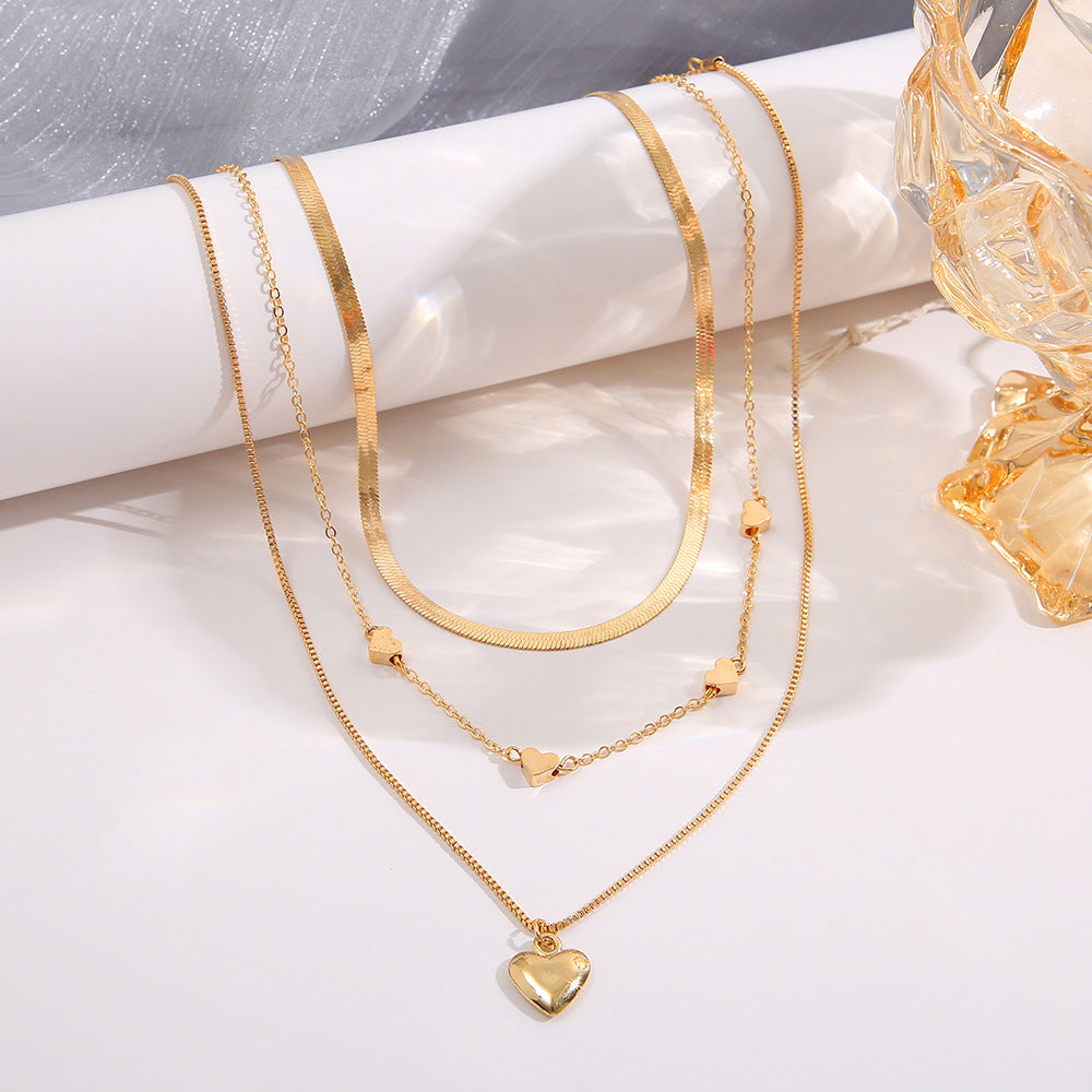 women's multi-layered clavicle necklace