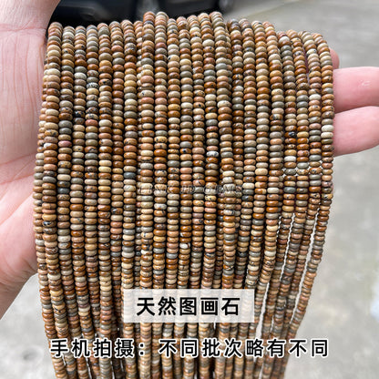 4 * 2Mm natural jade abacus beads loose beads