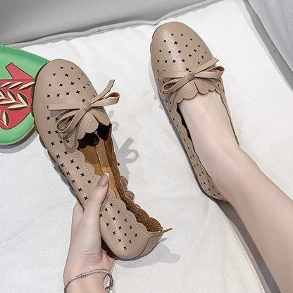 Butterfly section flat-soled  shoes