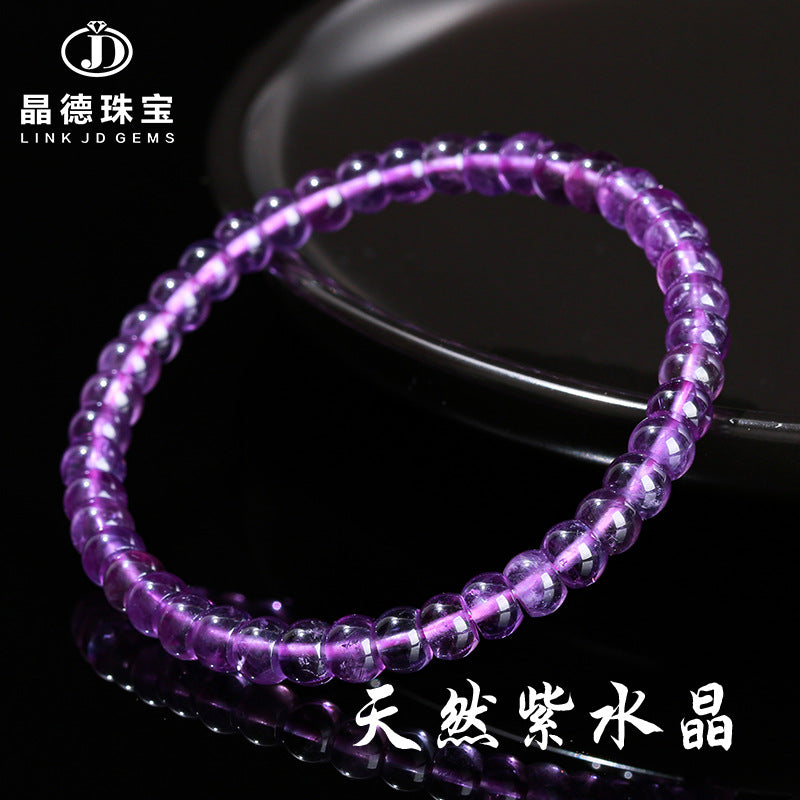 Natural Amethyst Seiko Tablet Bracelet