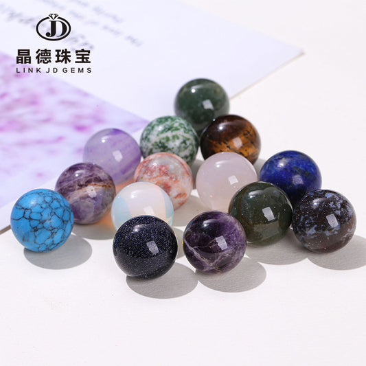 16Mm natural powder crystal ball non-porous beads round beads