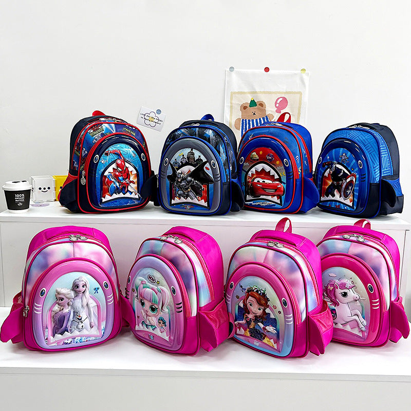 Multicolor hard shell school bag