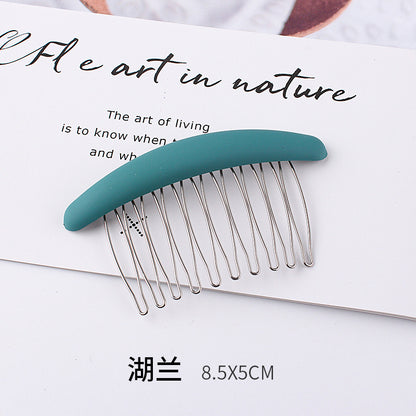 Frosted metal hair comb