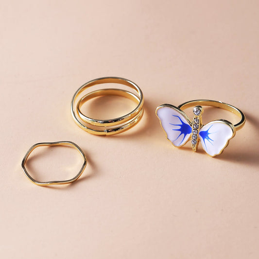 Butterfly Ring Jewelry Metal Alloy