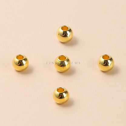 4mm18K gold-wrapped small copper beads pumpkin beads