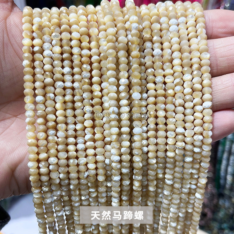 3 * 4Mm crystal cut abacus beads loose beads