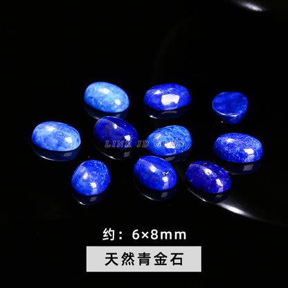 Natural crystal egg-shaped ring surface loose stone single loose bead