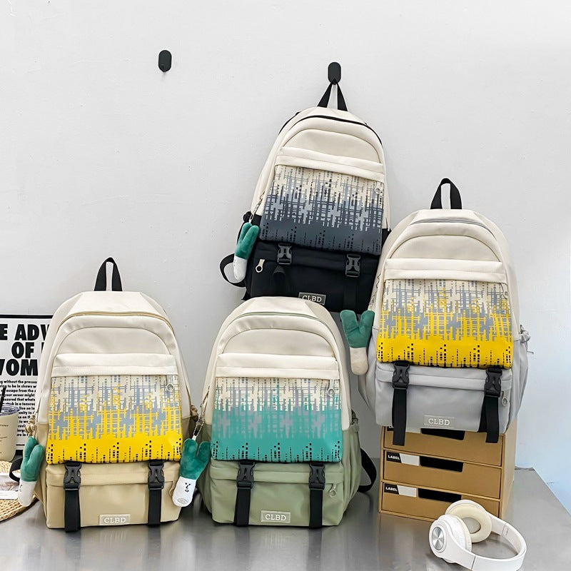 Student school bag multi-piece casual backpack