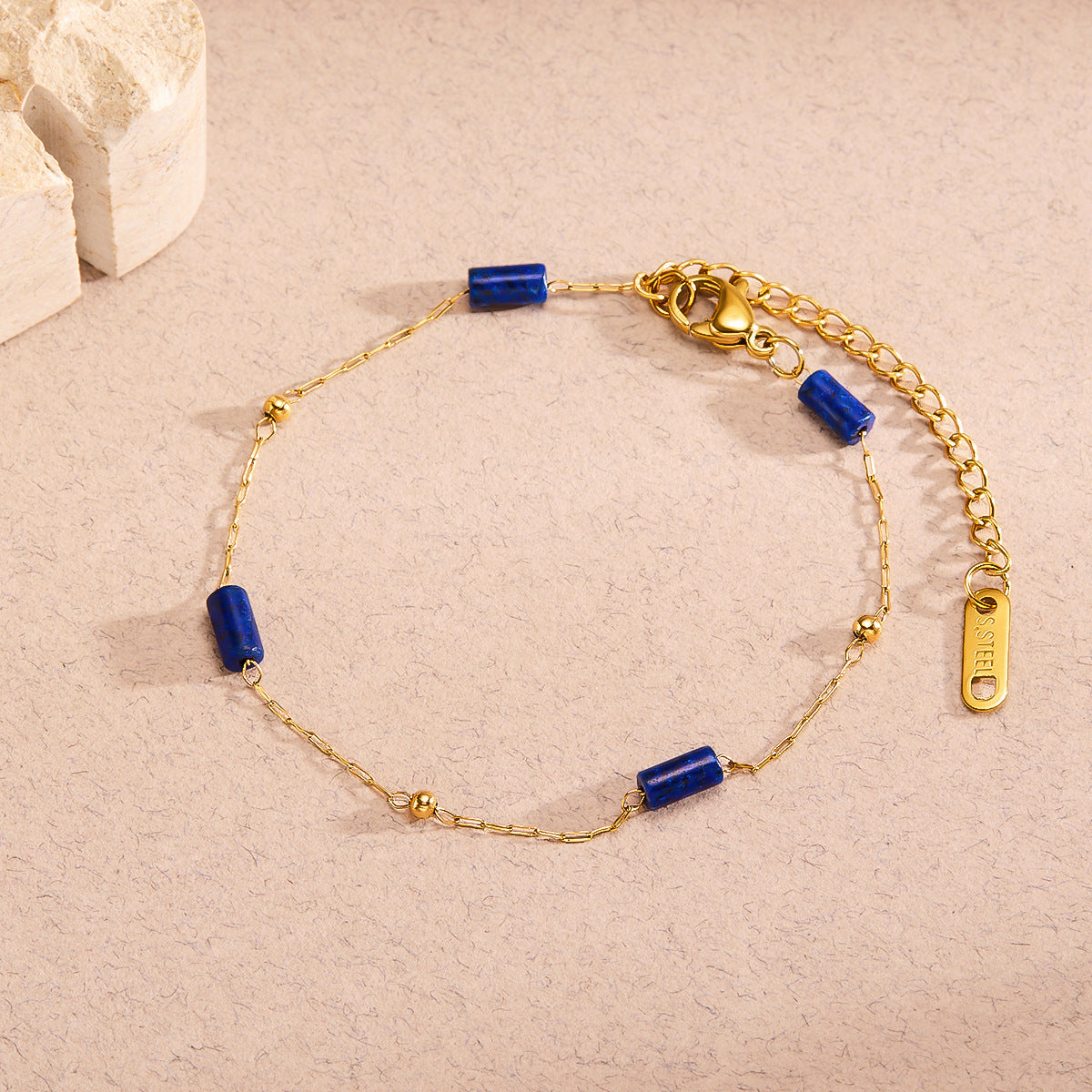 lapis lazuli bead bracelet