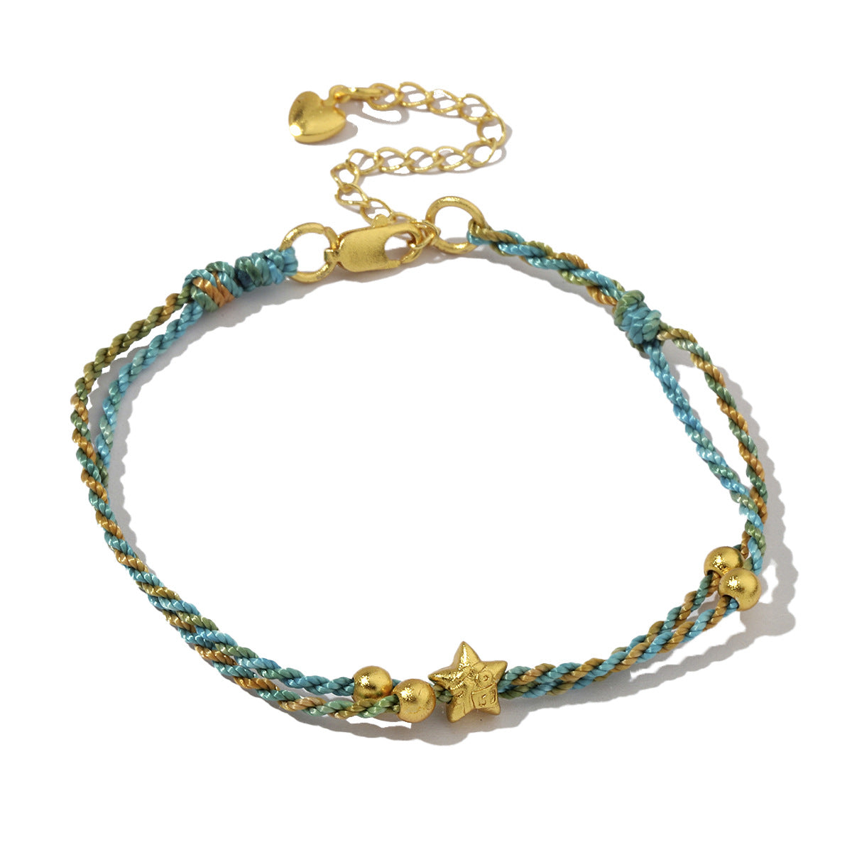 24K real gold plated beaded bracelet