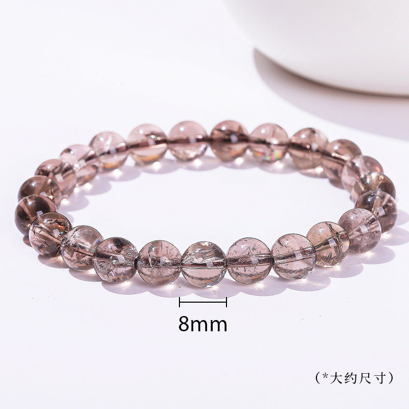 Natural Asai tea crystal bead bracelet