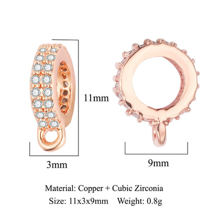 Copper zircon melon seed buckle pendant universal buckle