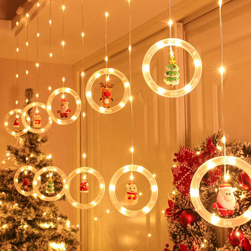 Cadena de luces LED con forma de estrella de cinco puntas 